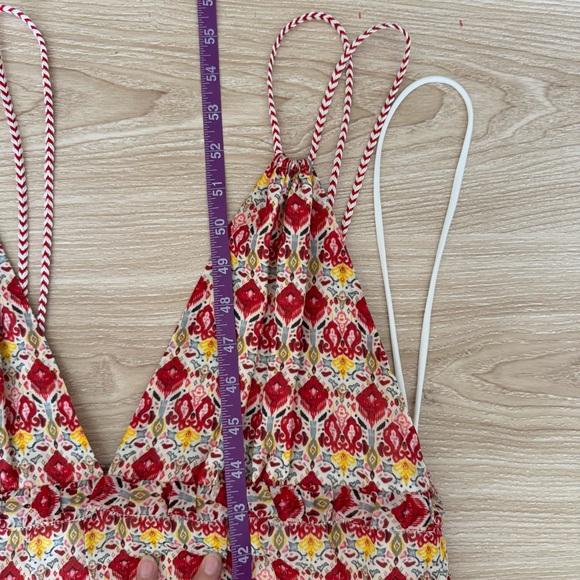 Alice + Olivia 10 Karolina Maxi Dress Braided Strap Tiered Ruffle Ikat Print - Picture 14 of 16